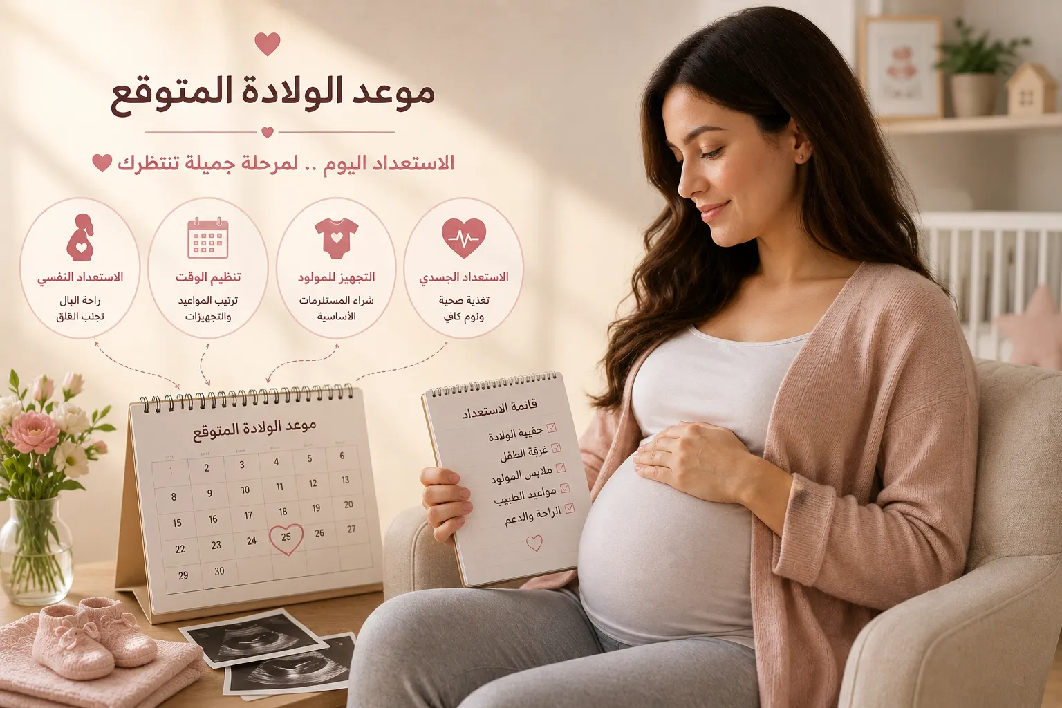 أهمية معرفة موعد الولادة المتوقع في الاستعداد النفسي والجسدي