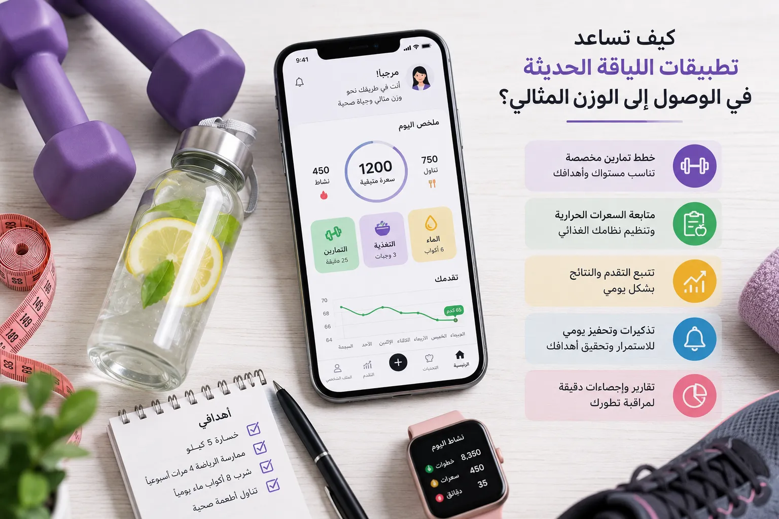 كيف تساعد تطبيقات اللياقة الحديثة في الوصول إلى الوزن المثالي؟
